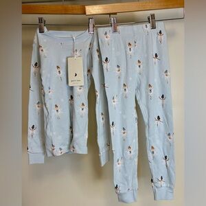 NWT Petit Lem Light Blue Pajama Set with Snowflake and ballerina Print sz 4